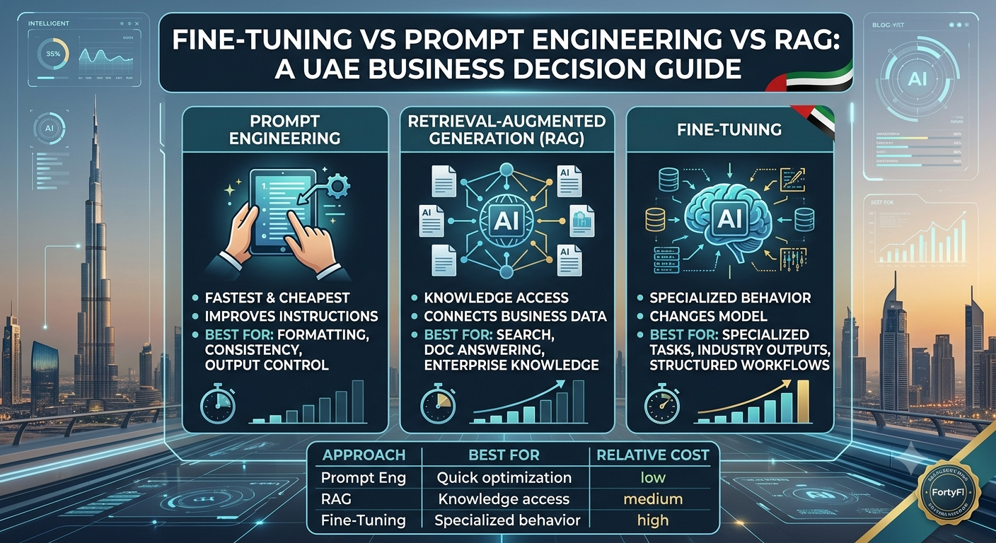 Fine-Tuning vs Prompt Engineering vs RAG: A Decision Guide for UAE Teams