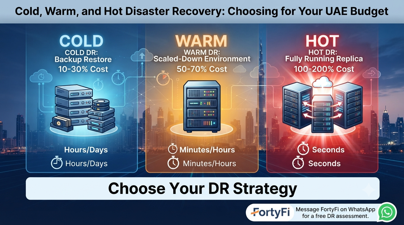 Cold, Warm, and Hot Disaster Recovery: Choosing for Your UAE Budget