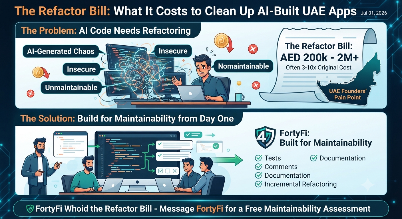 The Refactor Bill: What It Costs to Clean Up AI-Built UAE Apps