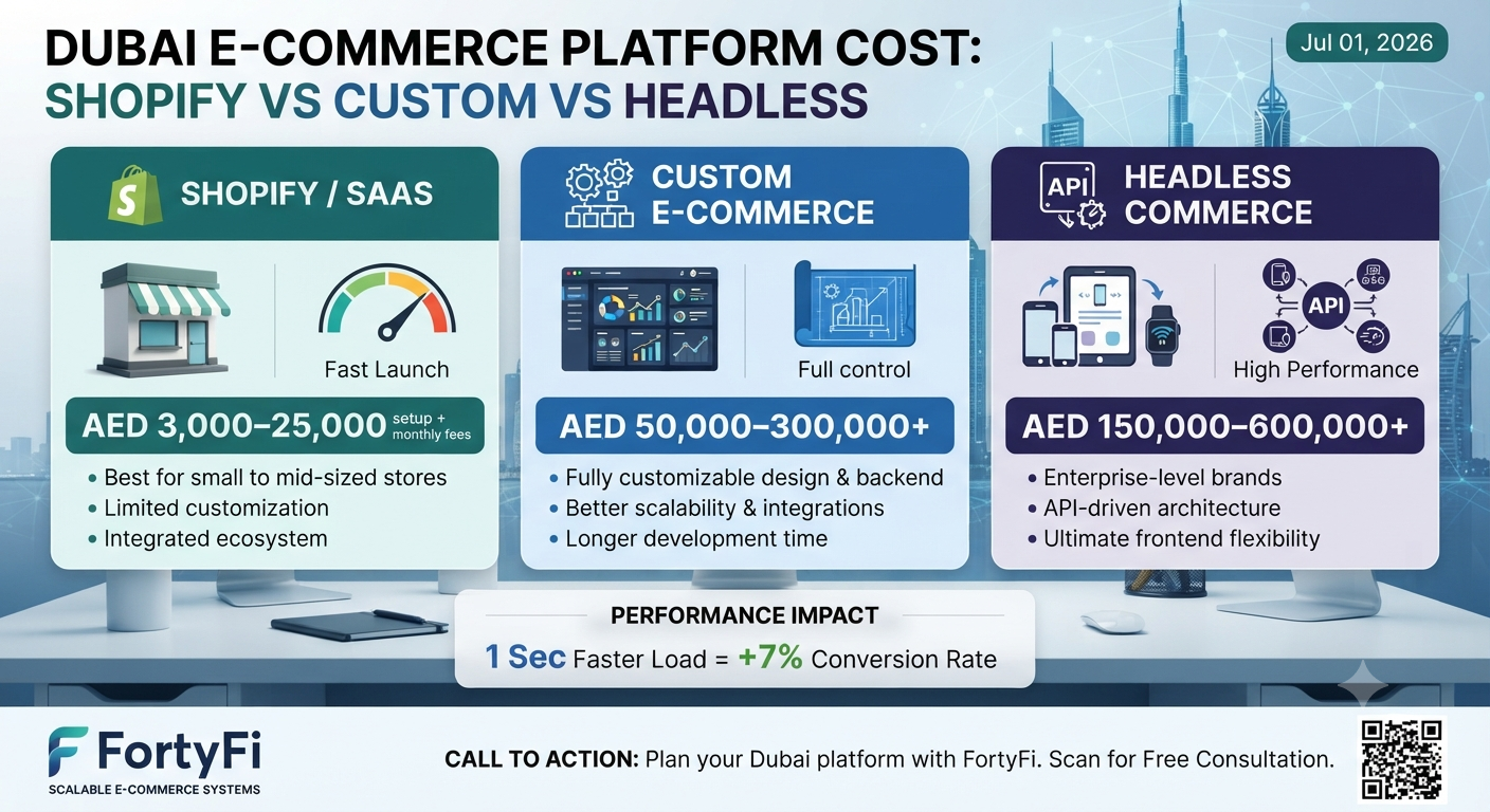 E-commerce Platform Cost in Dubai: Shopify vs Custom vs Headless