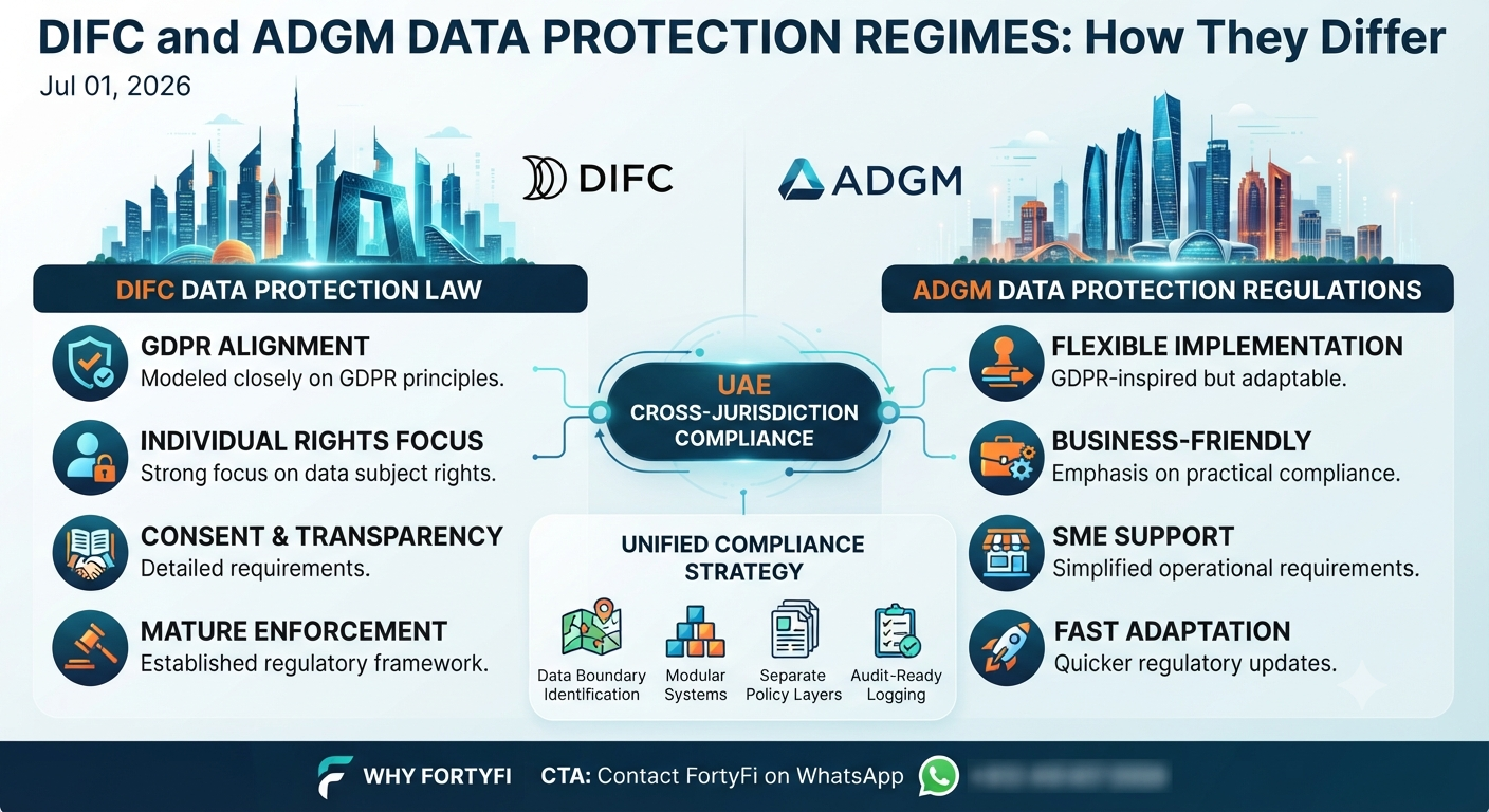 DIFC and ADGM Data Protection Regimes: How They Differ